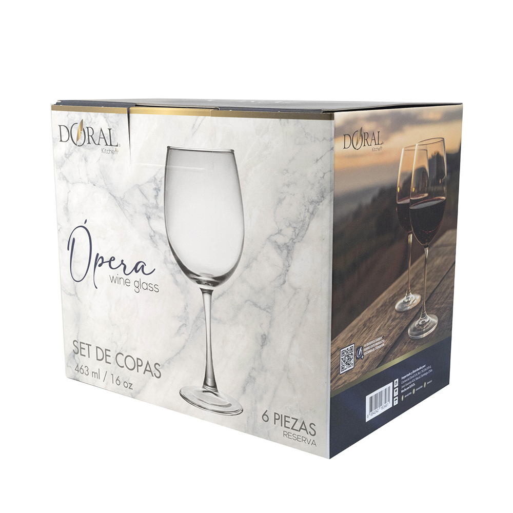 SET 6 COPAS DE VIDRIO OPERA 463 ML - Imagen 3