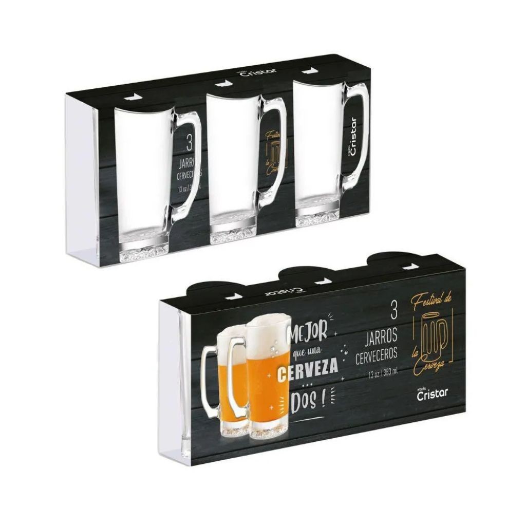Pack 3 Jarros Cerveceros Cristar