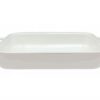 Fuente de Loza blana 30x20x6.5 cm