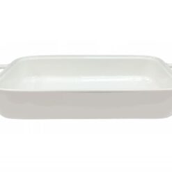 Fuente de Loza blana 30x20x6.5 cm