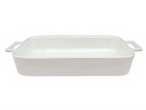 Fuente de Loza blana 30x20x6.5 cm