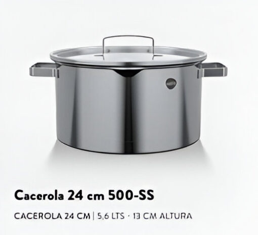 Cacerola 24cm Serie 500-SS