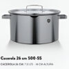 Cacerola 26cm Serie 500-SS