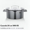 Cacerola 20cm Serie 500-SS