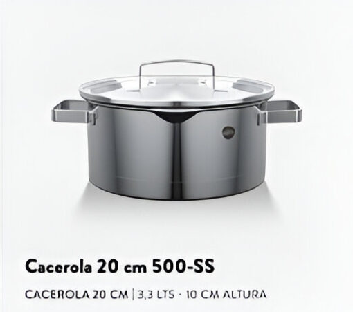 Cacerola 20cm Serie 500-SS
