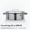 Cacerola baja 24cm Serie 500-SS