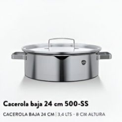 Alternative view of Cacerola baja 24cm Serie 500-SS