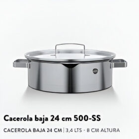 Cacerola baja 24cm Serie 500-SS - Imagen 2
