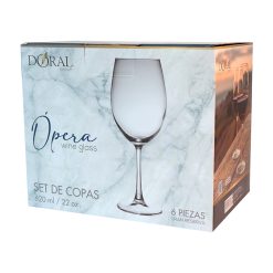Alternative view of SET 6 COPAS VINO OPERA 620 ML