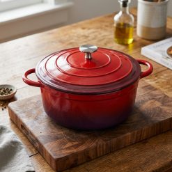 CACEROLA FIERRO FUNDIDO 22 CM ROJA