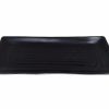Plato Recto Negro de Melamina 26x12cm
