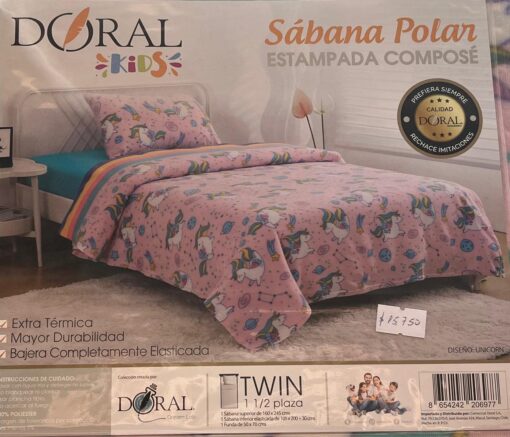 Jgo. Sabana 1.5 Plazas de Polar Estampada Composé KIDS