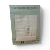 JUEGO TOALLA BLANCA ZAHR 100% ALGODON