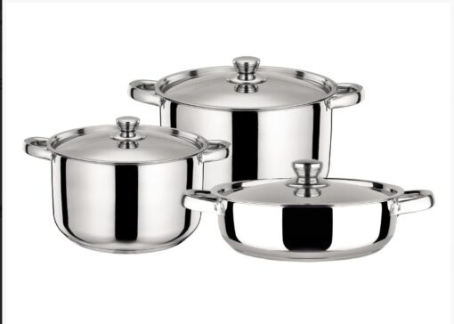 Batería de Cocina 6 Piezas New Family Acero Inoxidable Doral