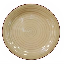 Plato Bajo Cerámica Beige