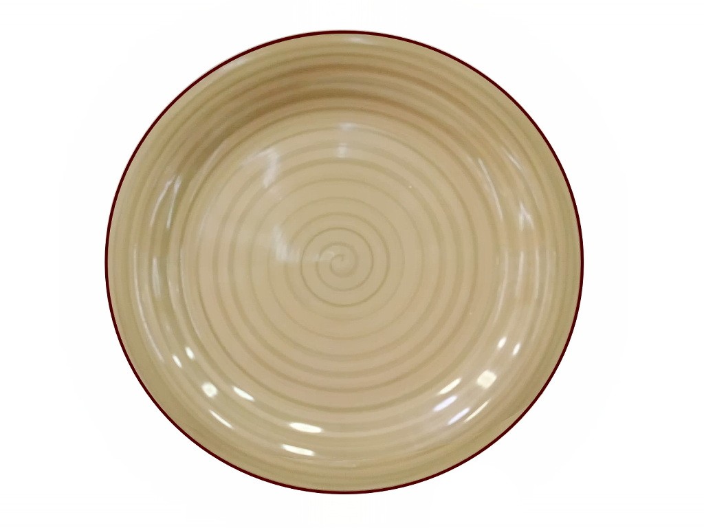 Plato Bajo Cerámica Beige