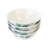 Set 4 BOWL Sopa Porcelana Acuarela