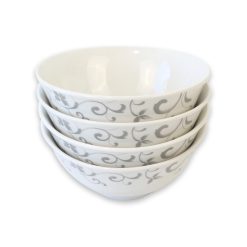 Set 4 BOWL Sopa Porcelana GRIS