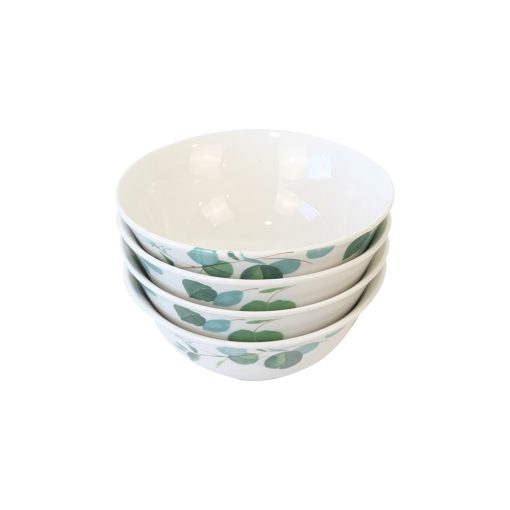 Set 4 BOWL Postre Porcelana Acuarela