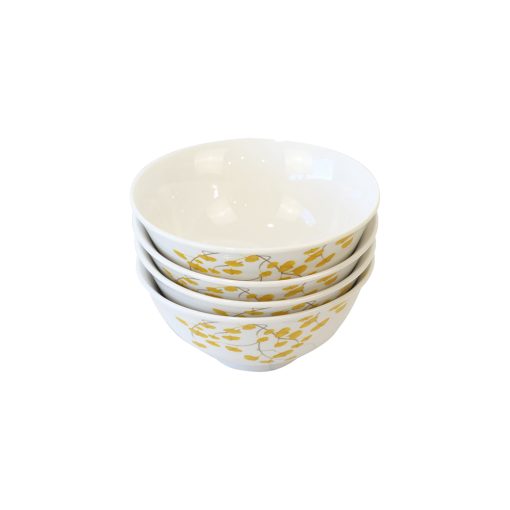 Set 4 BOWL Postre Porcelana Amarillo