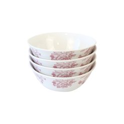 Set 4 BOWL Postre Porcelana Cherry