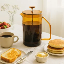 CAFETERA FRANCESA Borosilicato color Ambar 600ml