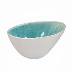 Cuenco de Cerámica 16cm Verde y Blanco