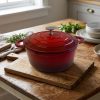 CACEROLA FIERRO FUNDIDO 26 CM ROJA
