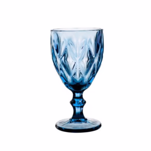 Copa Vino Diamonds Blue 340cc