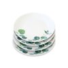 Set 4 Platos Pan Porcelana Acuarela
