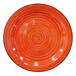 Plato Bajo Cerámica Naranja