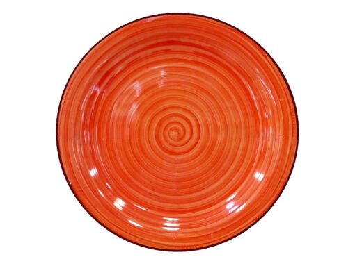 Plato Bajo Cerámica Naranja
