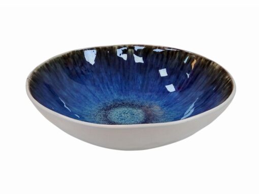 Plato Hondo Cerámica 17 cm Azul y Blanco