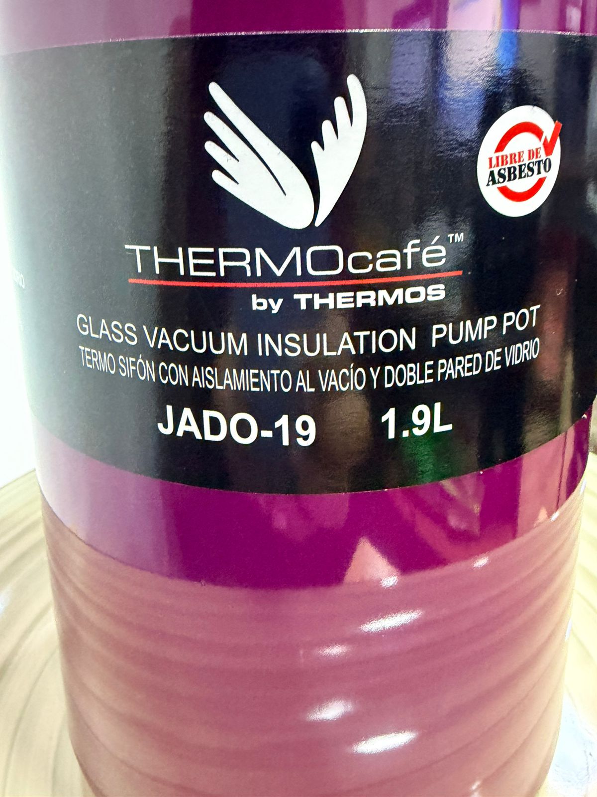 Termo Café Sifón 1.9LT Burdeo Thermos - Imagen 2