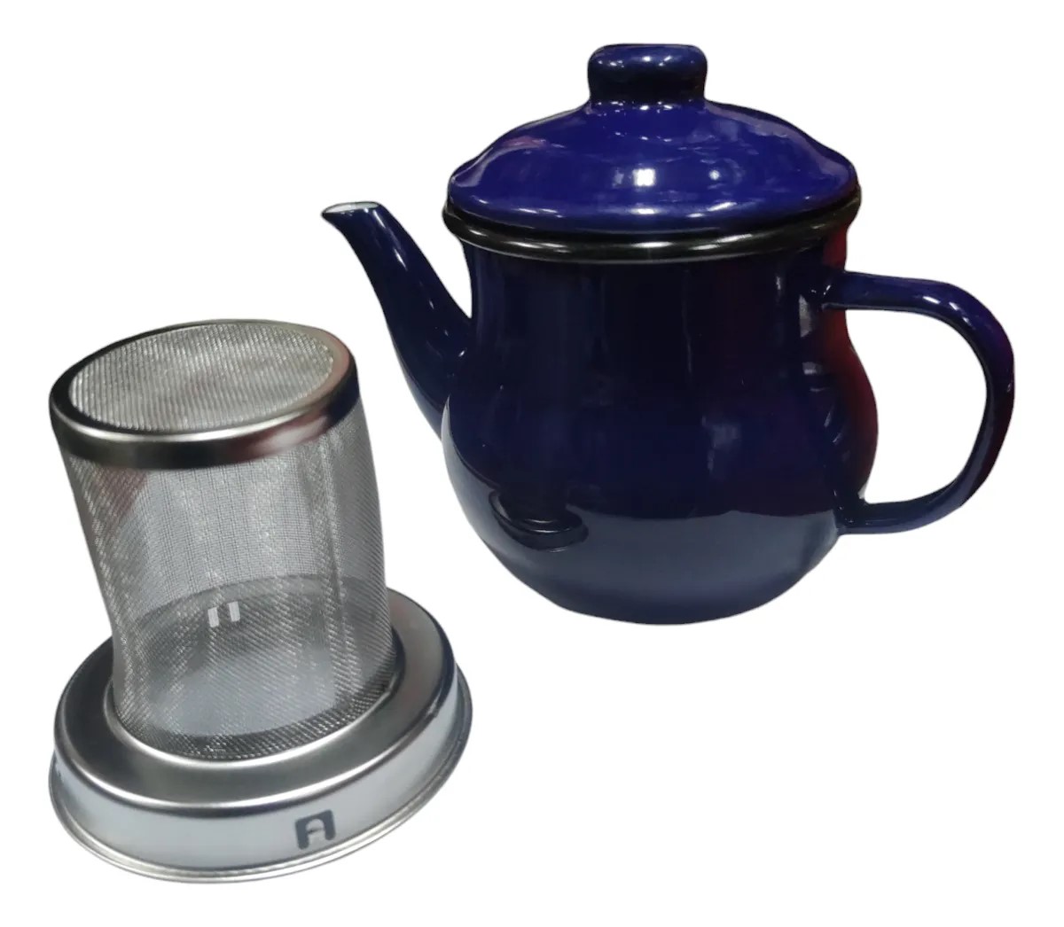 Tetera de Té Enlozada Azul 0.5L - Imagen 2