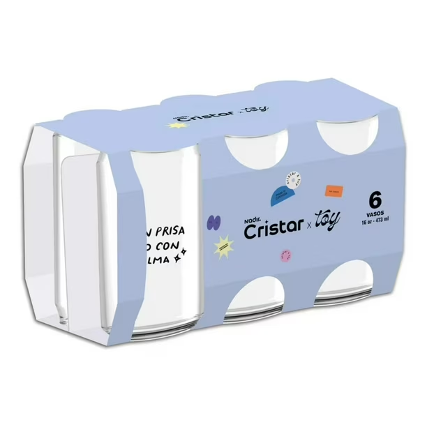 Set 6 Vasos Altos Lata 473ml frases