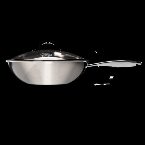 Wok Honey Comb 30cm con tapa Wens - Imagen 2
